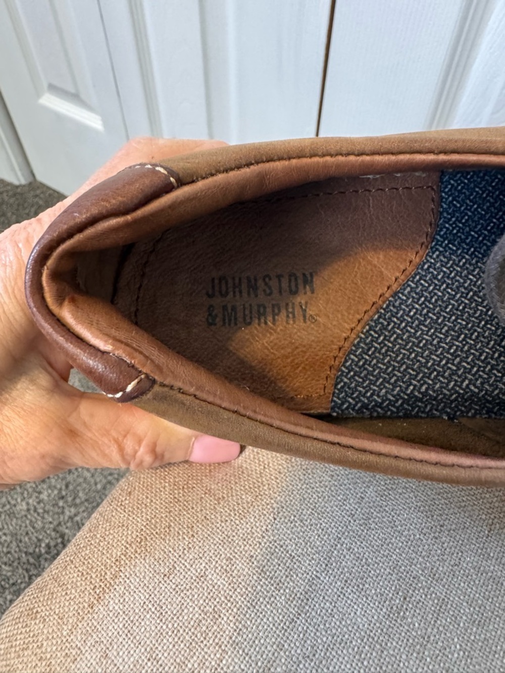 Men's Johnson & Murphy Leather Casual Brown Lace-Up Shoes Size 8.5 - Picture 10 of 10